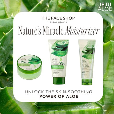 The Face Shop Jeju Aloe Fresh Soothing Foam Cleanser | Gel to Foam cleanser for Skin,Body and Face | Hydrating & cooling cleanser, 150ml